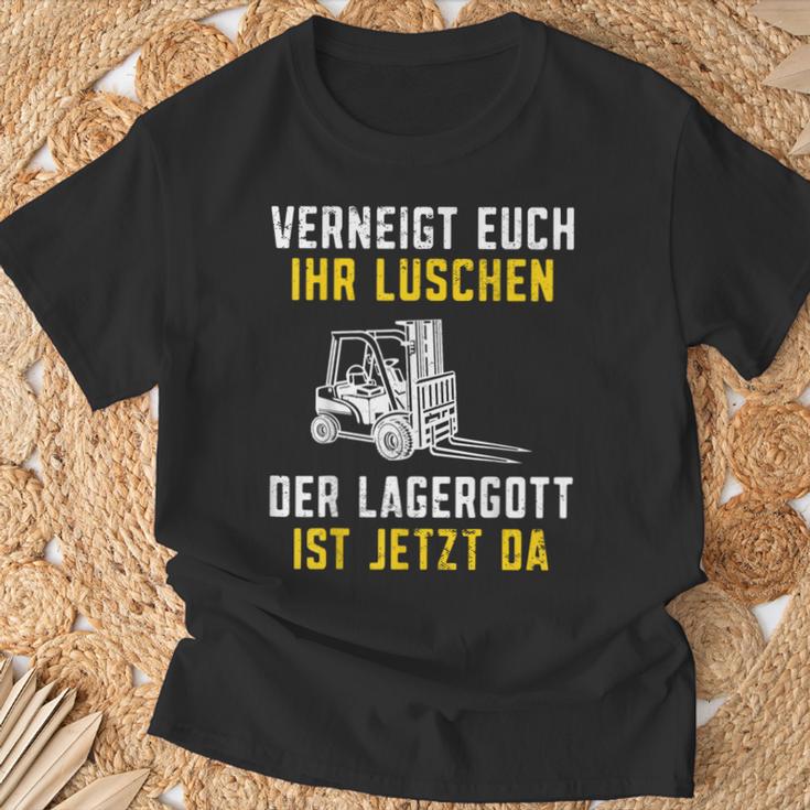 Lagergott Ist Jetzt Da Stapler Forklift Driver S T-Shirt Geschenke für alte Männer