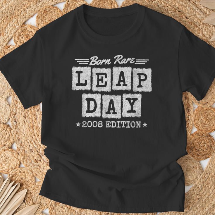 Leap Year 2008 Birthday Born Rare 2008 Leap Day Birthday T-Shirt Gifts for Old Men