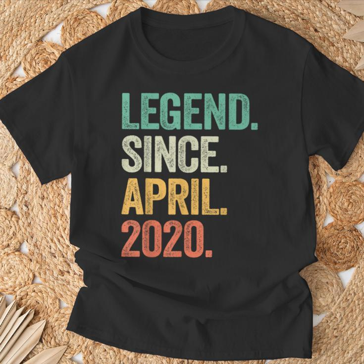 Legend Since April 2020 4Th Birthday Boy 4 Years Old T-Shirt Gifts for Old Men