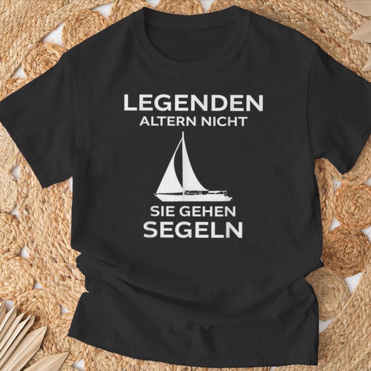 Legenden Altern Nicht Sie Gehen Segeln T-Shirt Geschenke für alte Männer