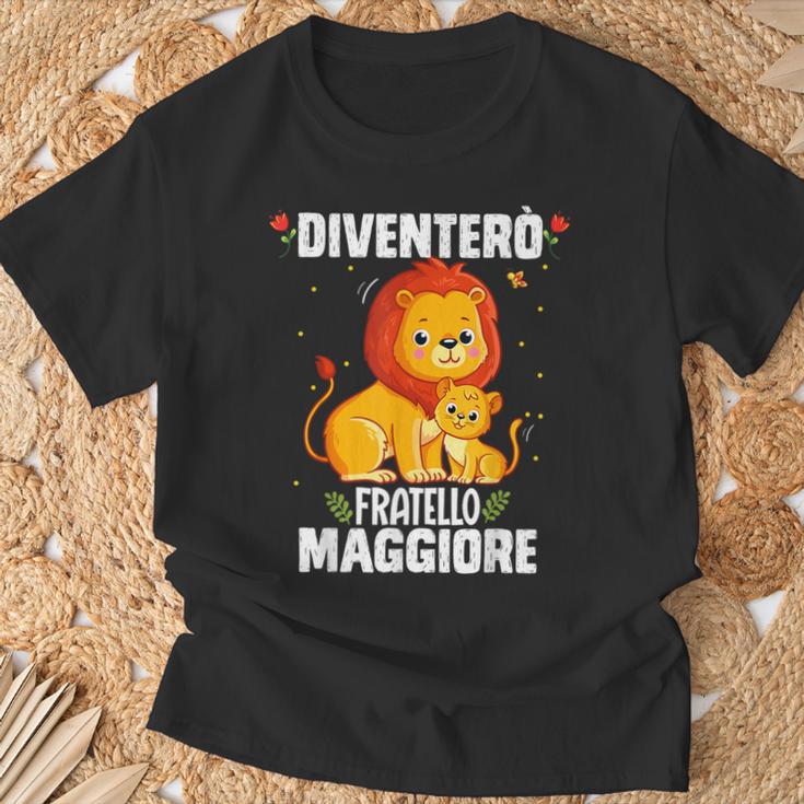 Leone Ich Bin Ein Großer Bruder Iventerò Fratello Maggiore T-Shirt Geschenke für alte Männer