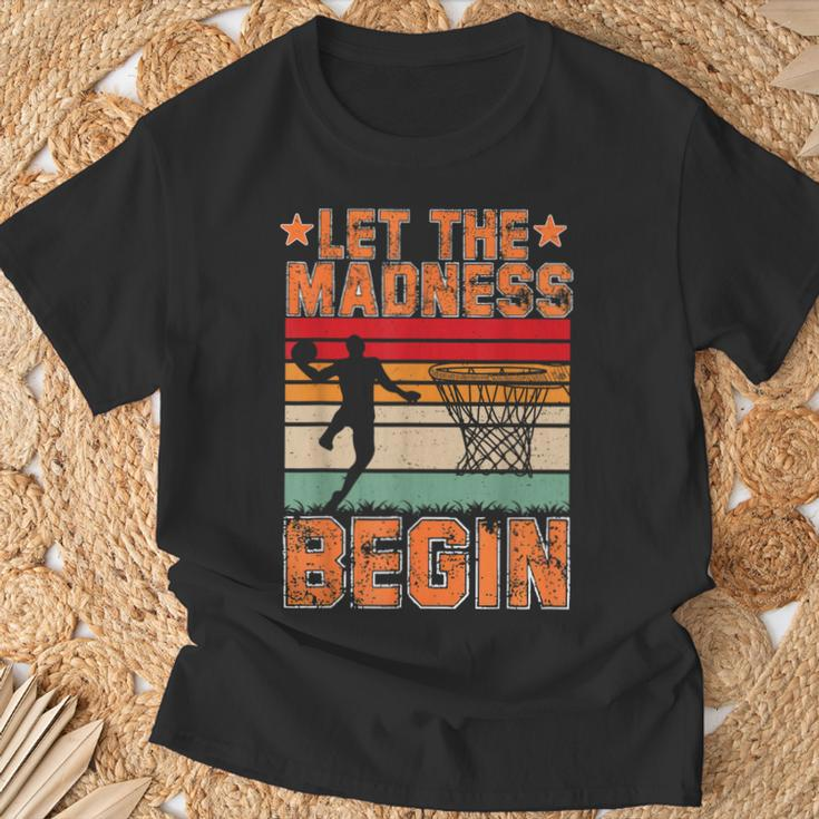 Let The Madness Begin Lover Basketball T-Shirt Gifts for Old Men