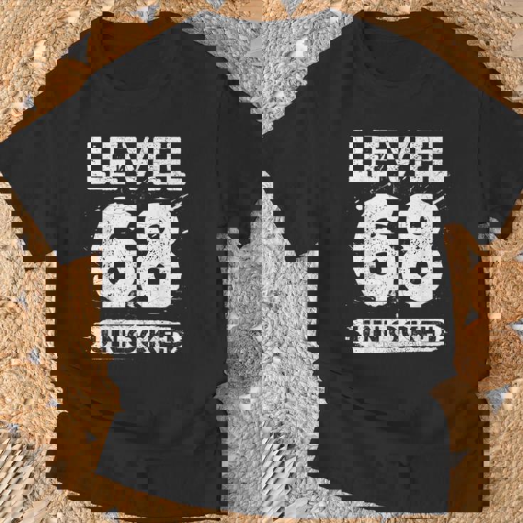 Level 68 Unlocked 68 Aniversario De Boda 68 Años Camiseta unisex Regalos para ancianos