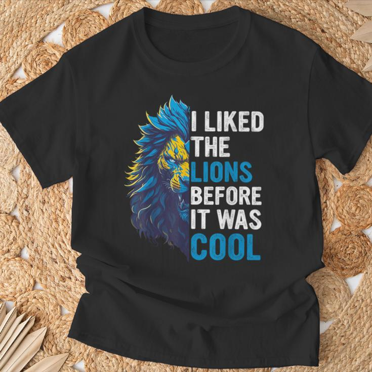 I Liked The Lions Before It Was Cool T-Shirt Gifts for Old Men