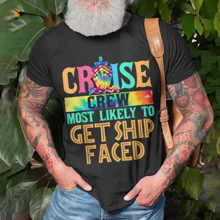 Most Likely To Get Ship Faced Matching Family Cruise T-Shirt Gifts for Old Men