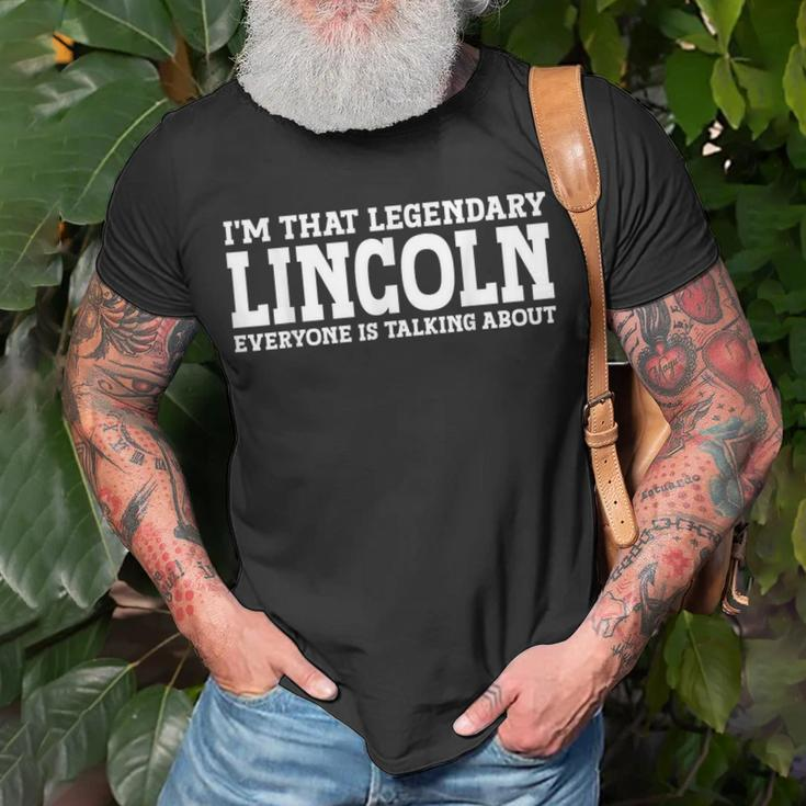 Lincoln Personal Name Lincoln T-Shirt Gifts for Old Men