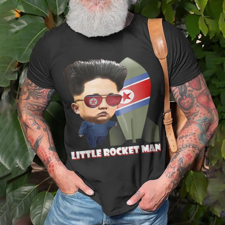 Little Rocket Man Kim Jong-Un T-Shirt Gifts for Old Men