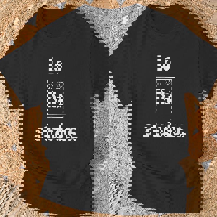 Los Sodio A Todos Los Odio A Todos Lo Na Graciosa Química Camiseta unisex Regalos para ancianos