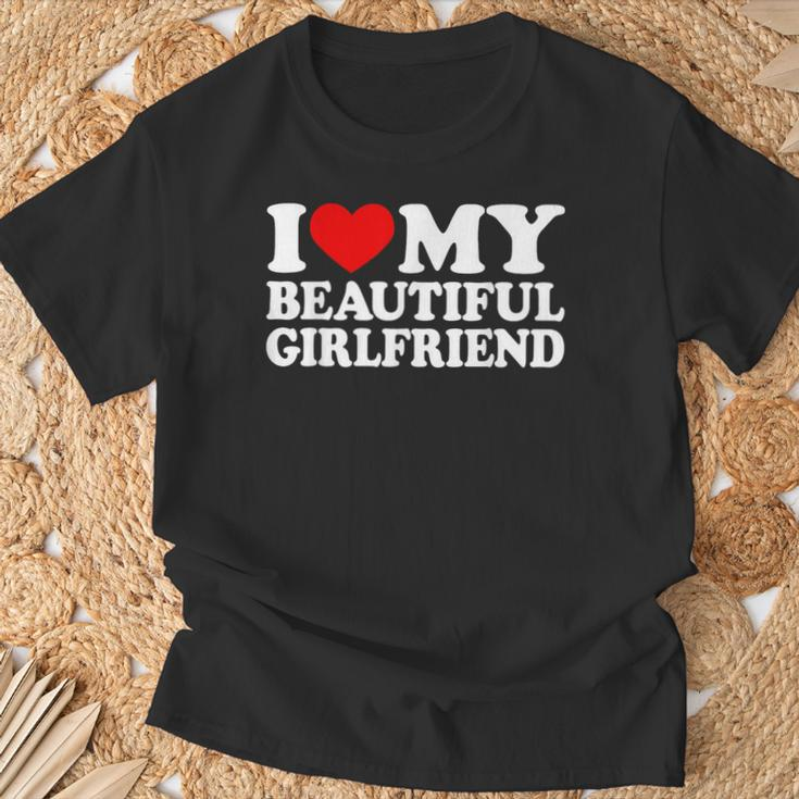 I Love My Beautiful Girlfriend I Love My Girlfriend T-Shirt Gifts for Old Men