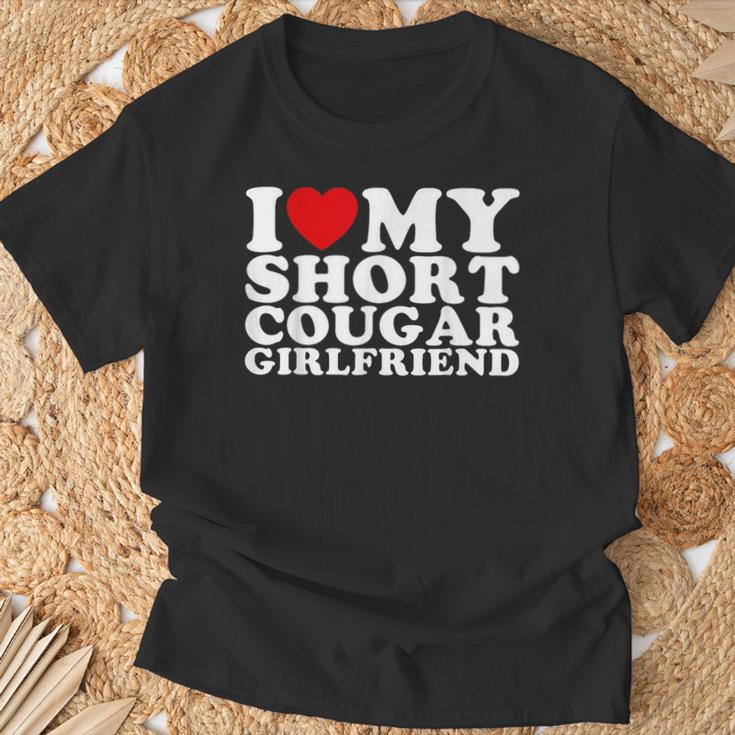 Love My Short Cougar Girlfriend I Heart My Cougar Gf T-Shirt Gifts for Old Men