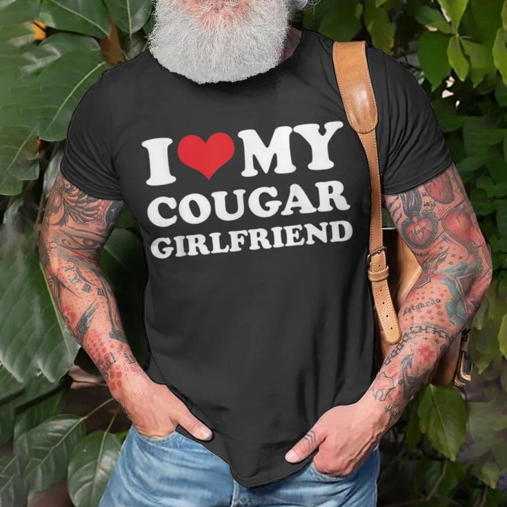 I Love My Cougar Girlfriend Valentin Day For Girlfriend T-Shirt Gifts for Old Men