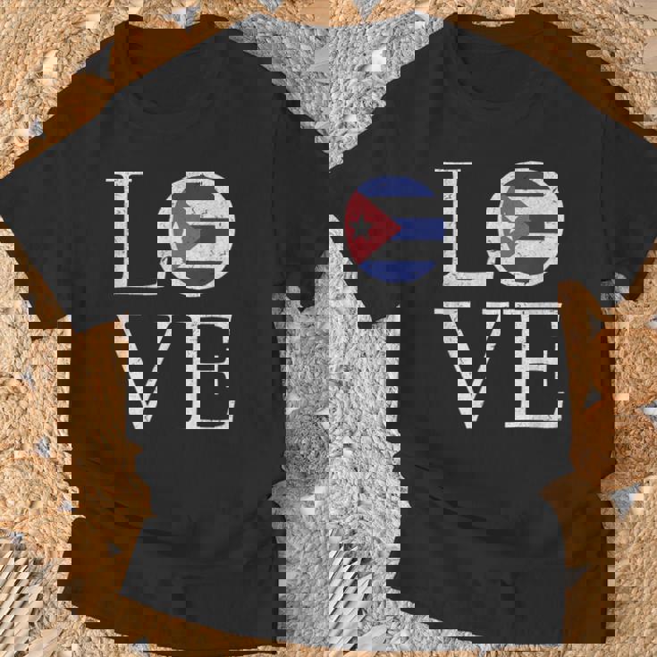 I Love Cuba Bandera Cubana Souvenir Love Camiseta unisex Regalos para ancianos
