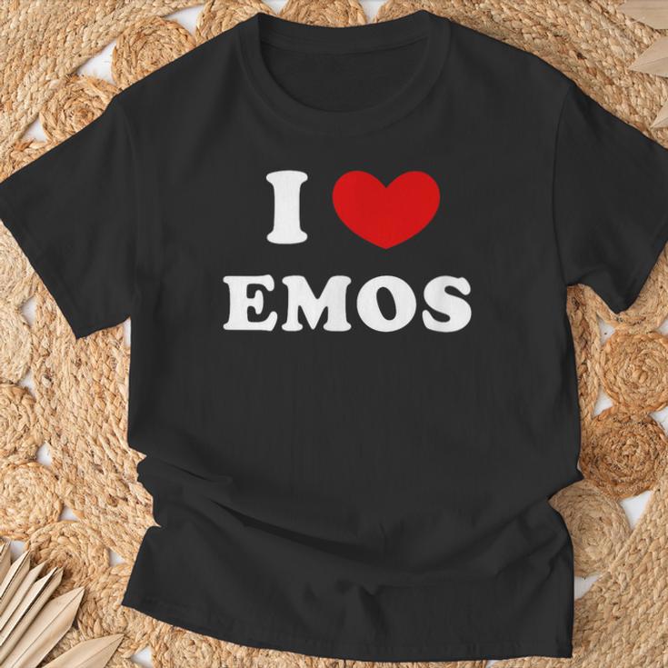 I Love Emos I Love Emos T-Shirt Geschenke für alte Männer