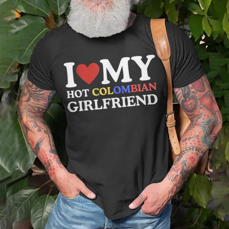 I Love My Hot Colombian Girlfriend Graphic T-Shirt Gifts for Old Men