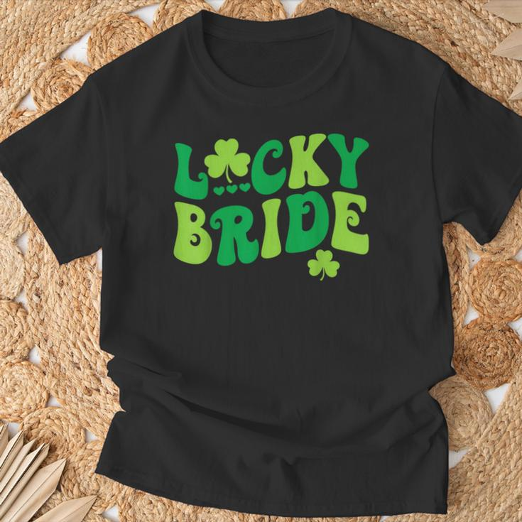 Lucky Bride Groom Couples Matching Wedding St Patrick's Day T-Shirt Gifts for Old Men