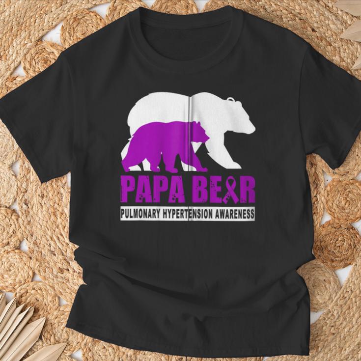 Lungenhochdruck Bewusstsein Papa Bär Unterstützungater Kapuzenjacke T-Shirt Geschenke für alte Männer