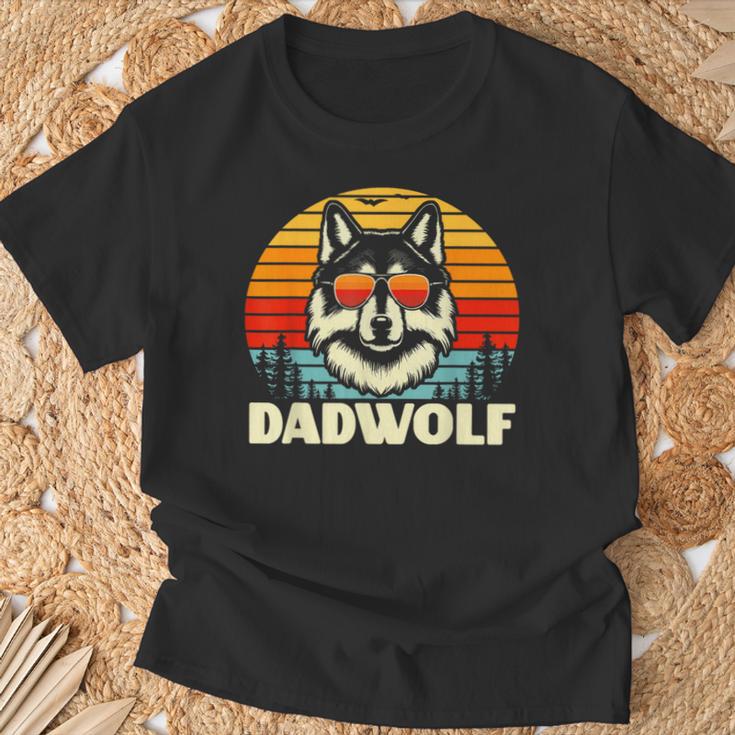 Lustige Geschenkeidee Papa Dadatertagater Wolf Dadwolf T-Shirt Geschenke für alte Männer