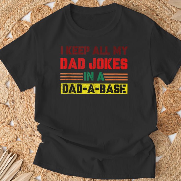 Lustige Papa-Witze In Dad-A-Base-Vintage Zumatertag Heilig T-Shirt Geschenke für alte Männer