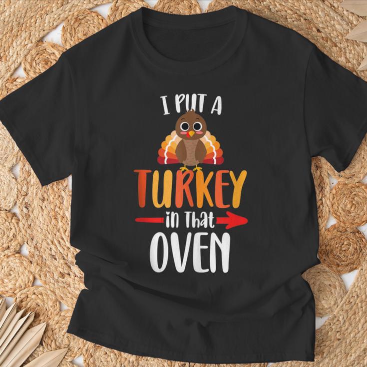 Lustige Türkei Papa Thanksgiving Schwangerschaft Ankündigung T-Shirt Geschenke für alte Männer