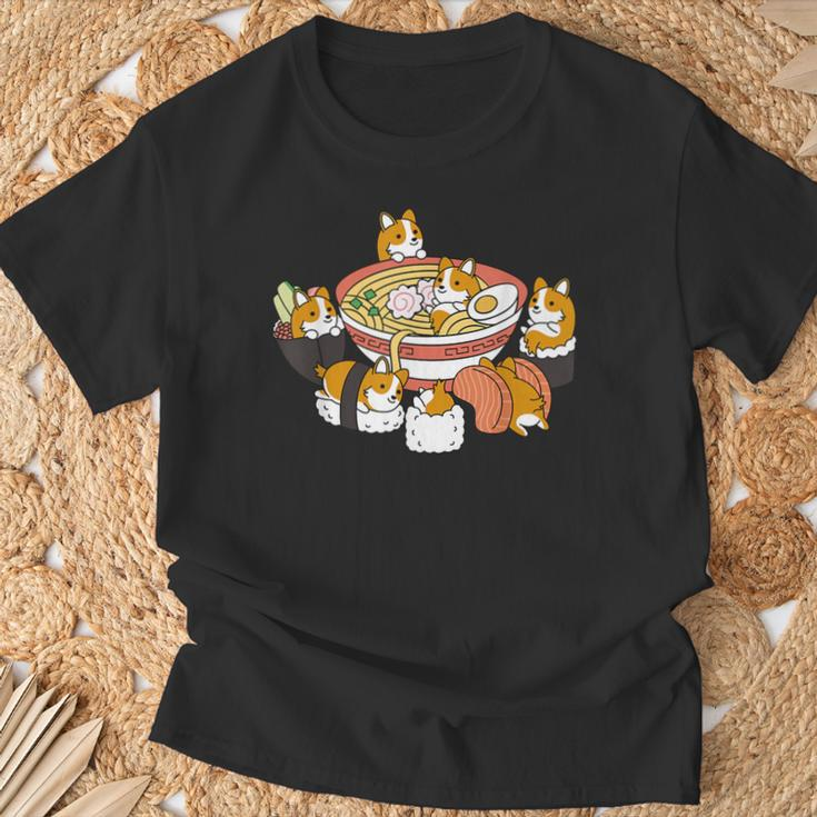 Lustiges Katzen-Ramen T-Shirt, Cartoon-Katzen mit Nudelschüssel Geschenke für alte Männer
