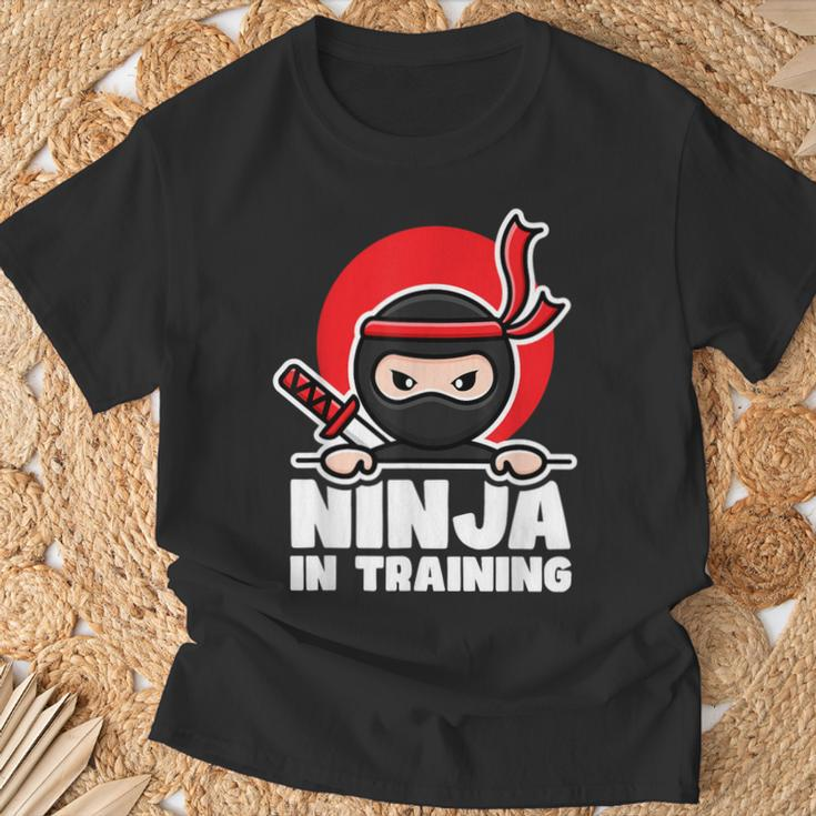 Lustiges Ninja Kampfsport Kinder T-Shirt Geschenke für alte Männer