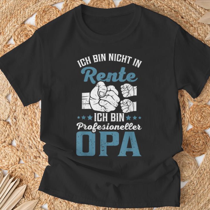 Lustiges Opa Spruch Nicht In Rente Profesioneller Opa T-Shirt Geschenke für alte Männer