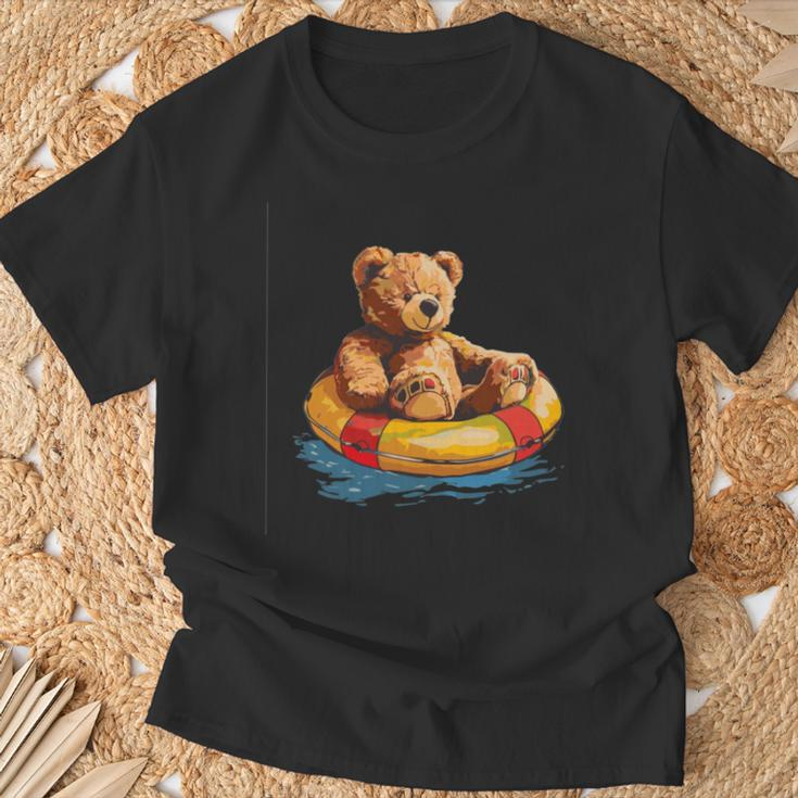 Lustiges Schwimmer-Outfit Mit Teddybär Für Schwimmring-Liebhaber T-Shirt Geschenke für alte Männer