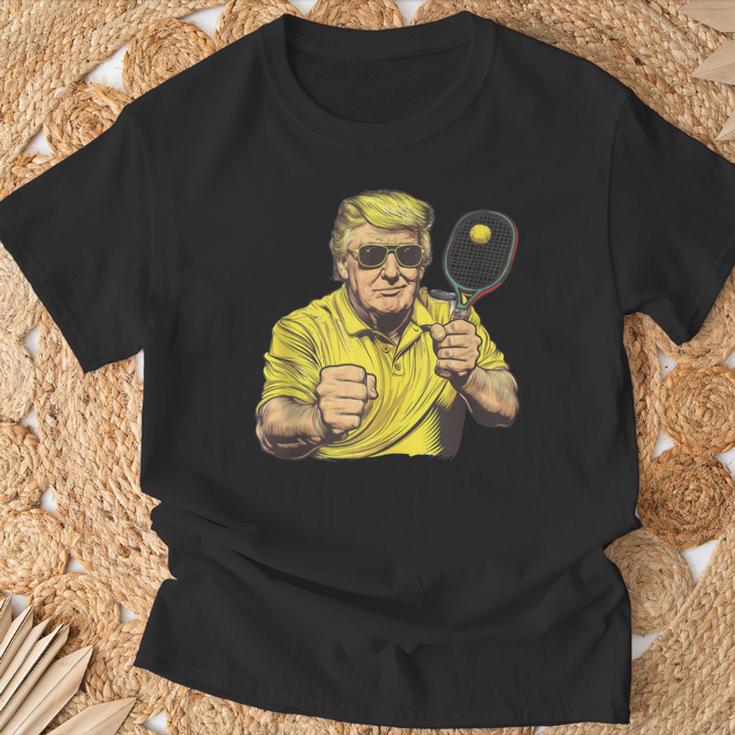 Lustiges Trump-Spiel Pickleballatertag Papa Weihnachten T-Shirt Geschenke für alte Männer