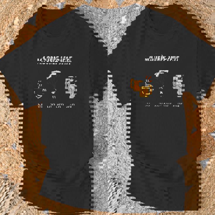 Ma Journèe Parfaite Parachutisme Parachutiste Drôle T-Shirt Cadeaux pour les vieillards