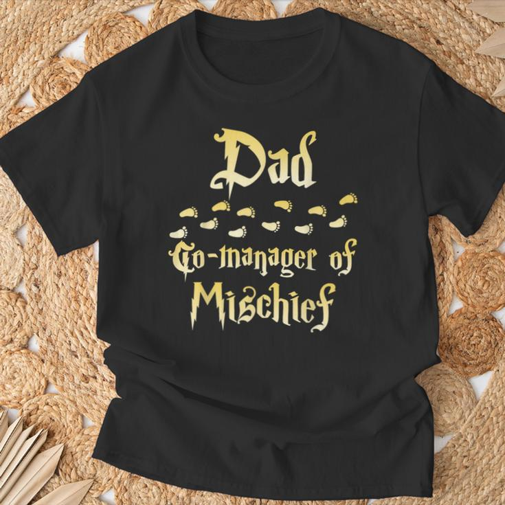 Magical Dad Manager Of Mischief Matching Family Birthday T-Shirt Gifts for Old Men