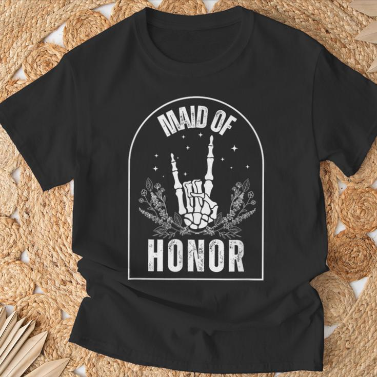 Maid Of Honor Wedding Brial Fun Rock Style T-Shirt Gifts for Old Men