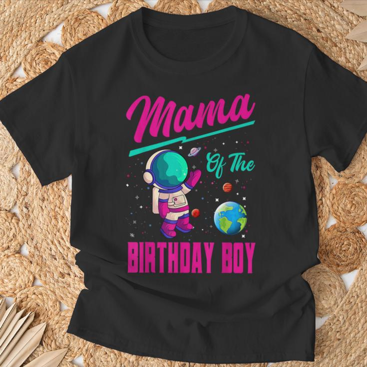 Mama Of The Birthday Boy Space Party Planet Astronaut Bday T-Shirt Gifts for Old Men