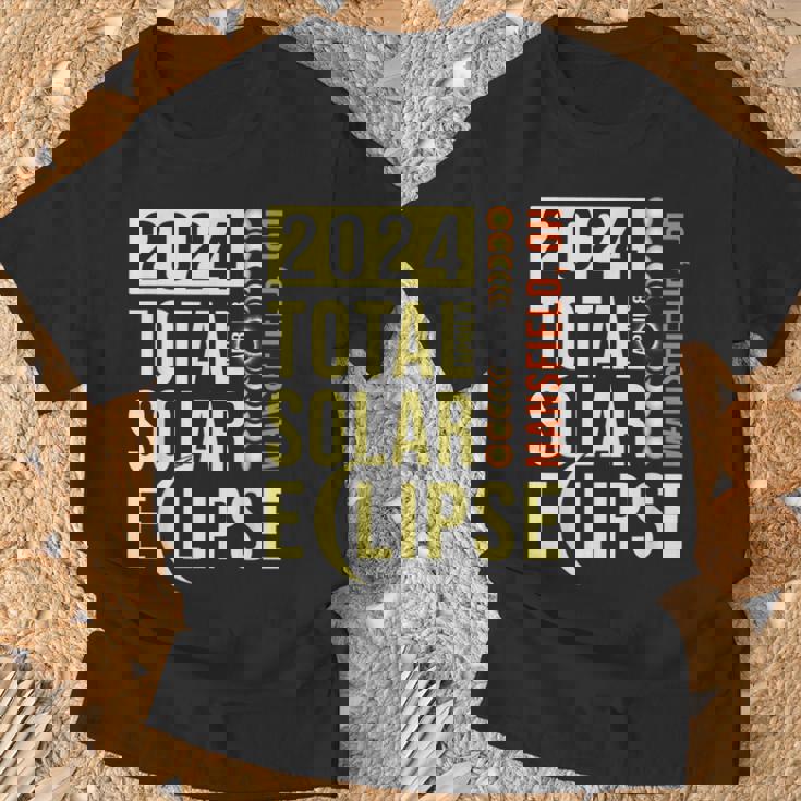 Mansfield Ohio Total Solar Eclipse April 8 2024 T-Shirt Gifts for Old Men