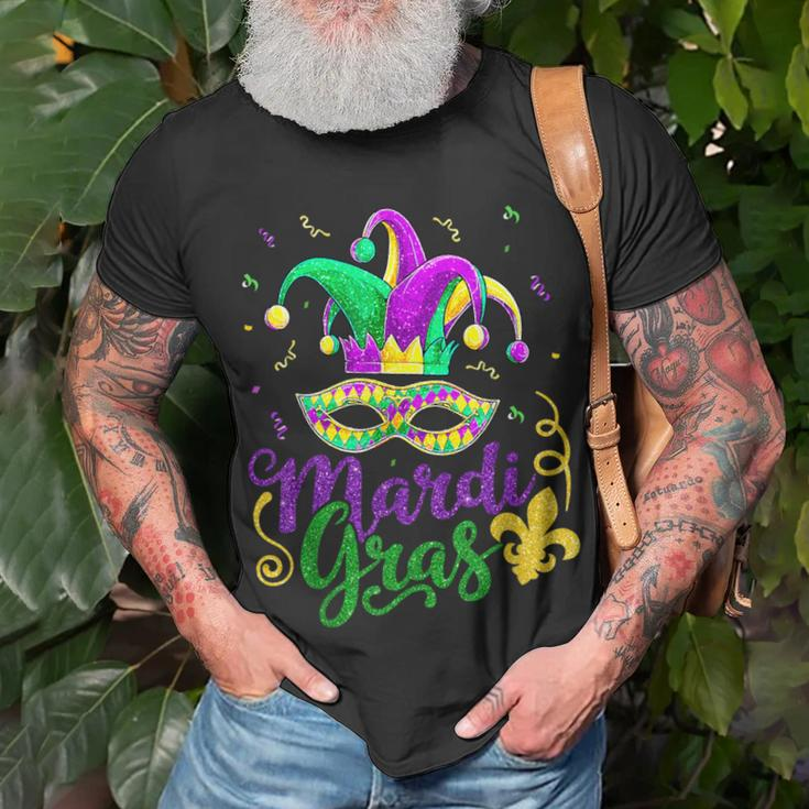 Mardi Gras 2024 S Girls Mask Beads New Orleans Party T-Shirt Gifts for Old Men