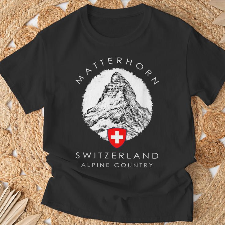 Matterhorn Switzerland Xo4u Original T-Shirt Geschenke für alte Männer