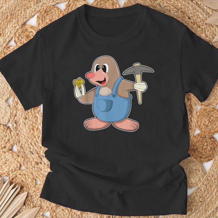 Maulwurf Bergarbeiter Spitzhacke Bergbau T-Shirt Geschenke für alte Männer