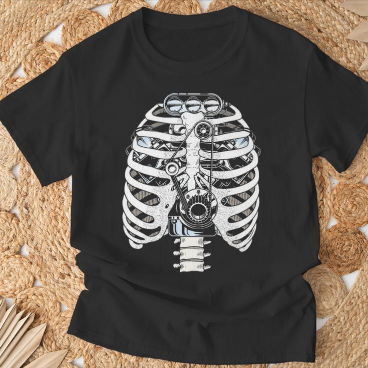 Mechanic Car Engineer Skeleton Mechanics T-Shirt Gifts for Old Men