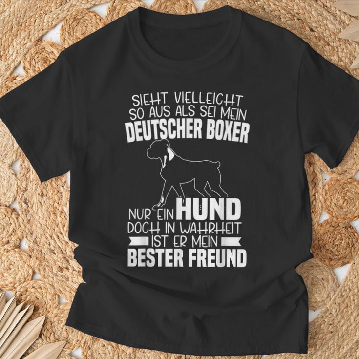Mein Deutscher Boxer Ist Mein Beste Freund Boxer Dog T-Shirt Geschenke für alte Männer