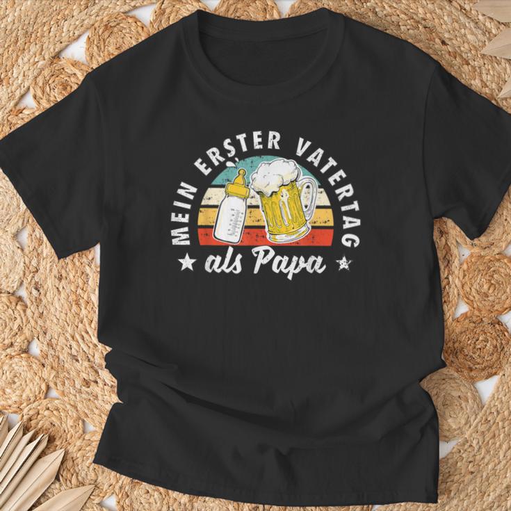 Mein Erster Fathertag Als Papa T-Shirt Geschenke für alte Männer