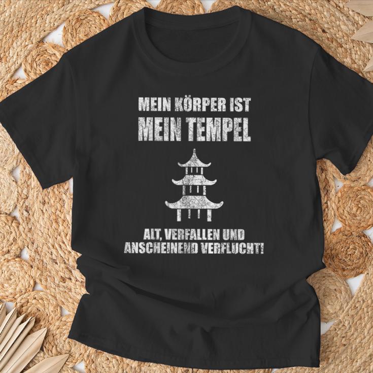 Mein Körper Ist Mein Temple Alt Ferrucht T-Shirt Geschenke für alte Männer