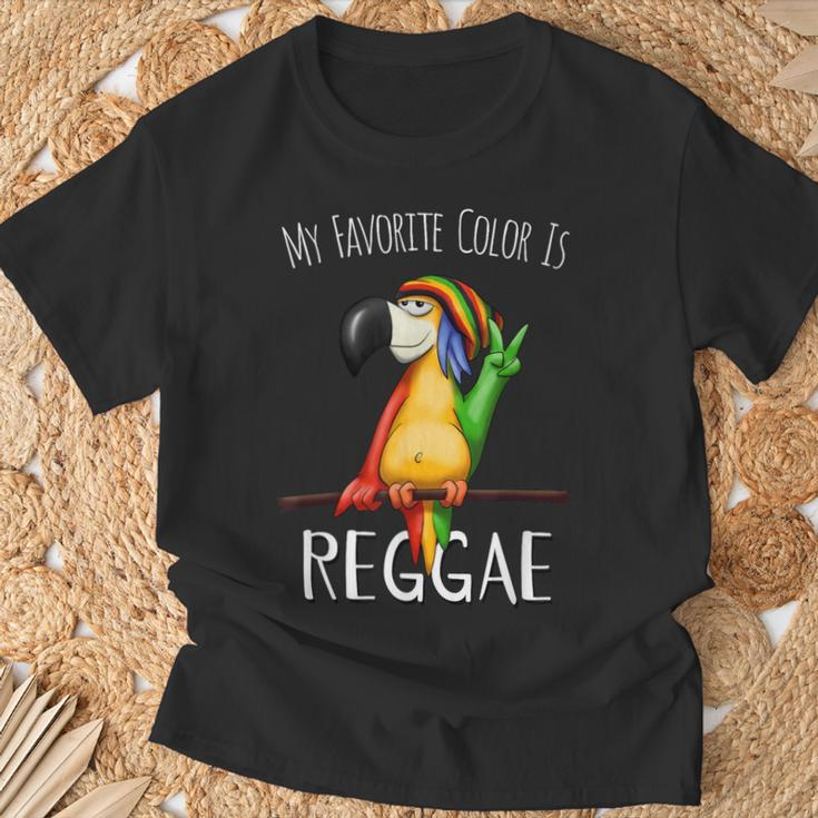 Meine Lieblingsfarbe Ist Reggae Casual Rasta Parrot T-Shirt Geschenke für alte Männer