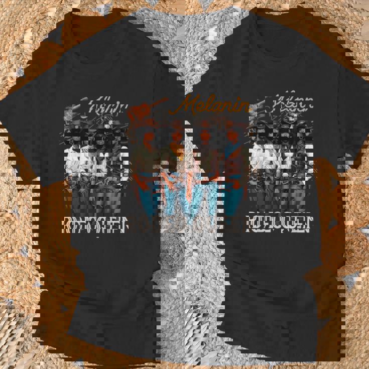 Melanin Rodeo Queen Black Cowgirl African American Western T-Shirt Gifts for Old Men