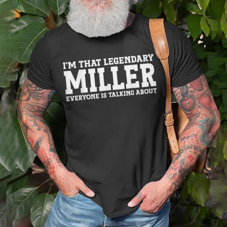 Miller Surname Team Family Last Name Miller T-Shirt Gifts for Old Men