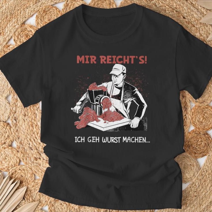 Mir Reicht's Ich Geh Wurst Machen Butcher T-Shirt Geschenke für alte Männer