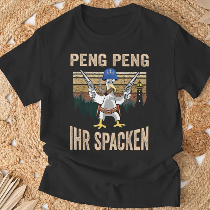 Moinsen Moin Peng Peng Her Spacken Moin Moin Seagull Digga T-Shirt Geschenke für alte Männer