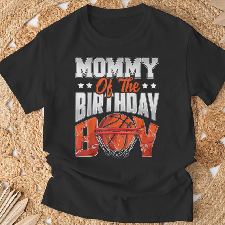 Mommy Basketball Birthday Boy Family Baller B-Day Party T-Shirt Gifts for Old Men