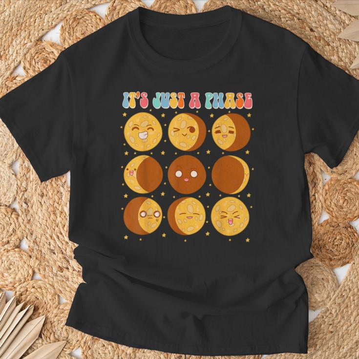 Moon Phase Science Lover Astronomy Lover It's Just A Phase T-Shirt Gifts for Old Men