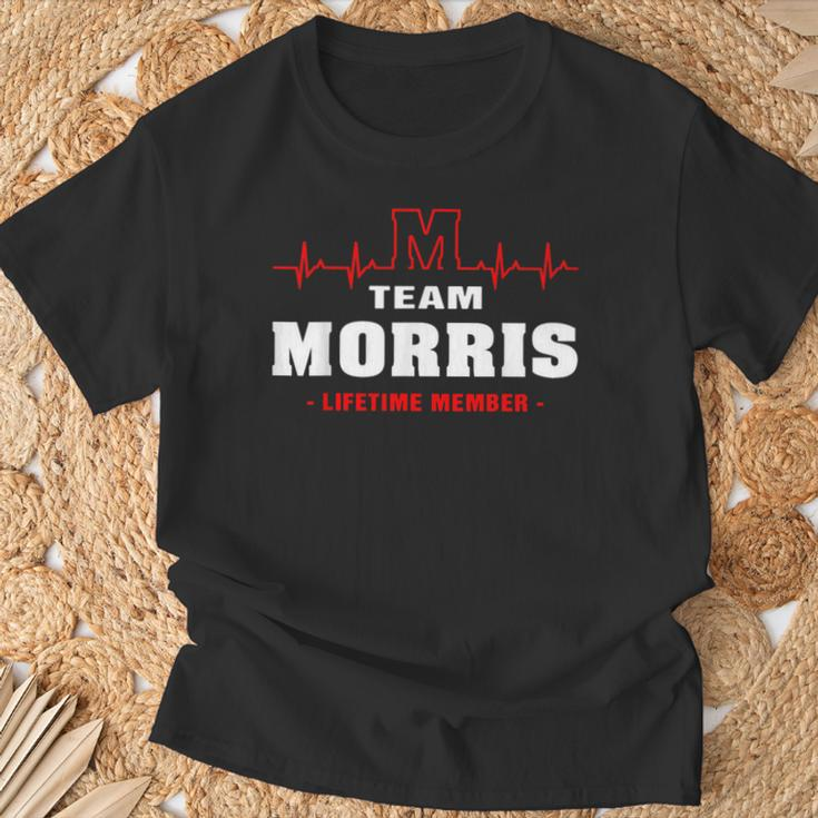 Morris Surname Last Name Family Team Morris Lifetime Member T-Shirt Gifts for Old Men