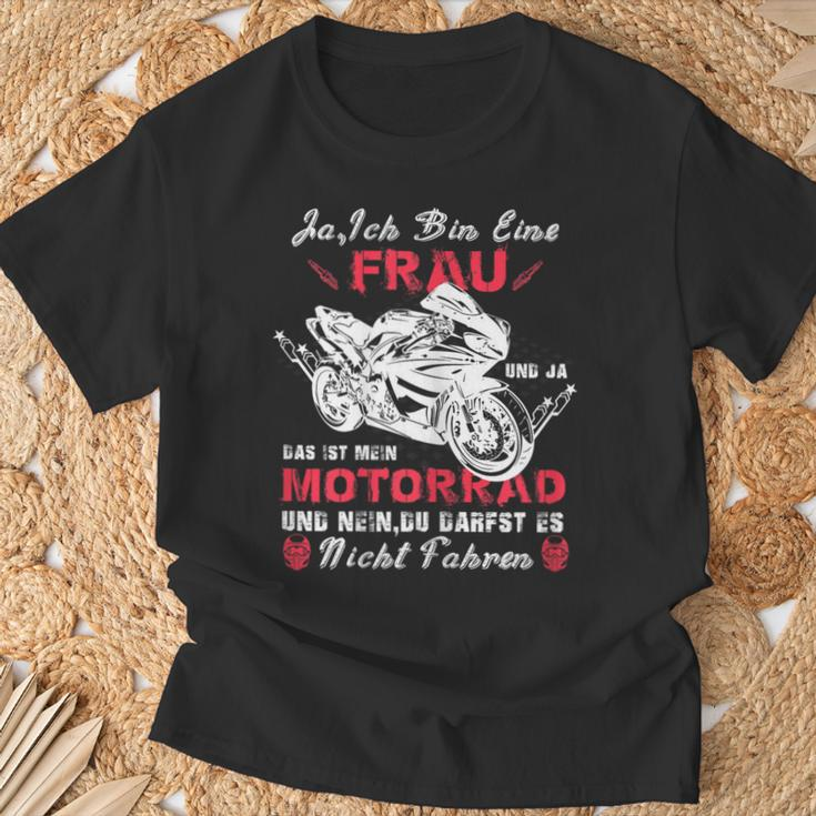 Motorrad Motorradfahrerin Geschenk Spruch Bikerin Vintatge T-Shirt Geschenke für alte Männer