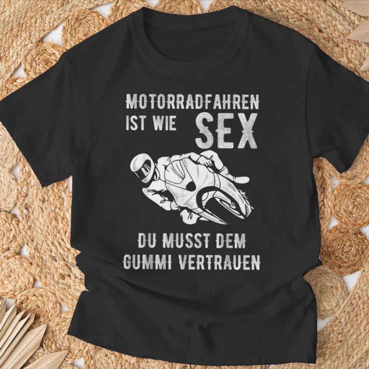 With Motorradfahren Ist Wie Sex Motif T-Shirt Geschenke für alte Männer